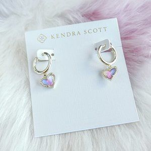 Gold Ari Heart Watercolor Illusion Huggie Earrings